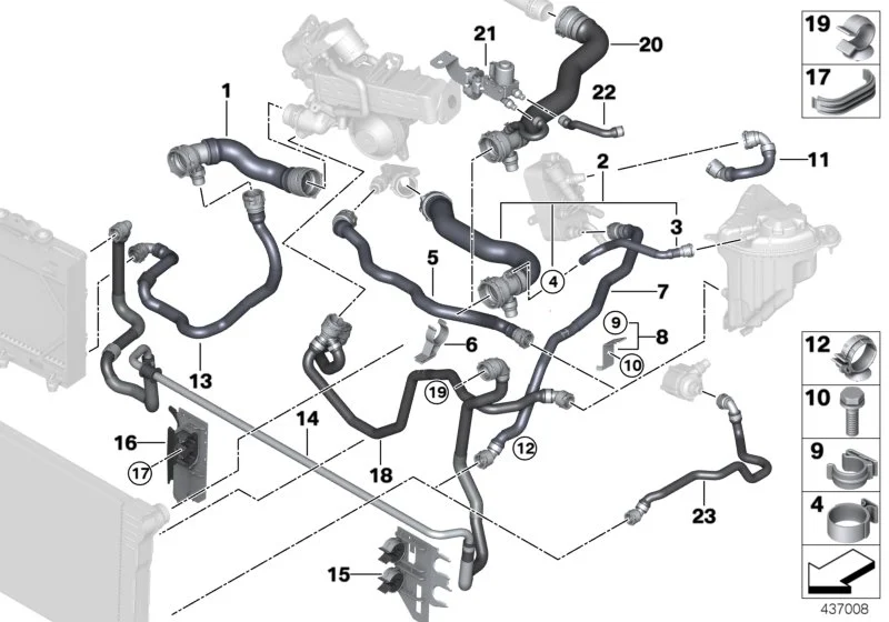 BMW Clip F01 F02 F07 F10 F11 17127808130