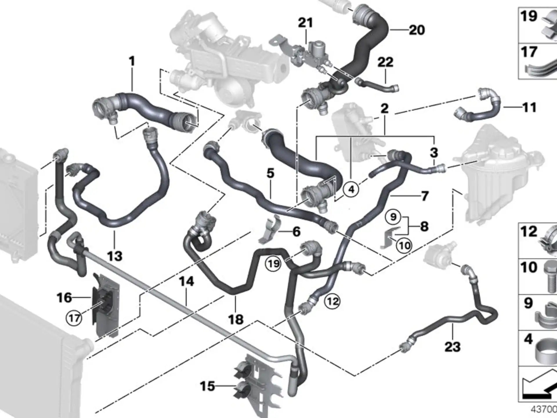 BMW Clip F01 F02 F07 F10 F11 17127808130