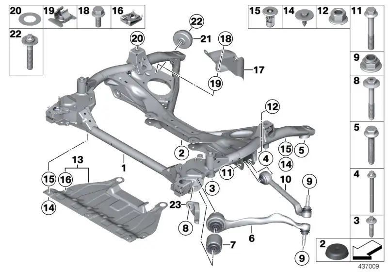 BMW Vorderachsträger 31106872120 - Bildposition 01