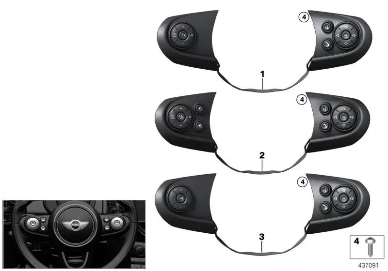 BMW Schalter Multifunktionslenkrad Sport F54 F55 F56 F56E F57 F60