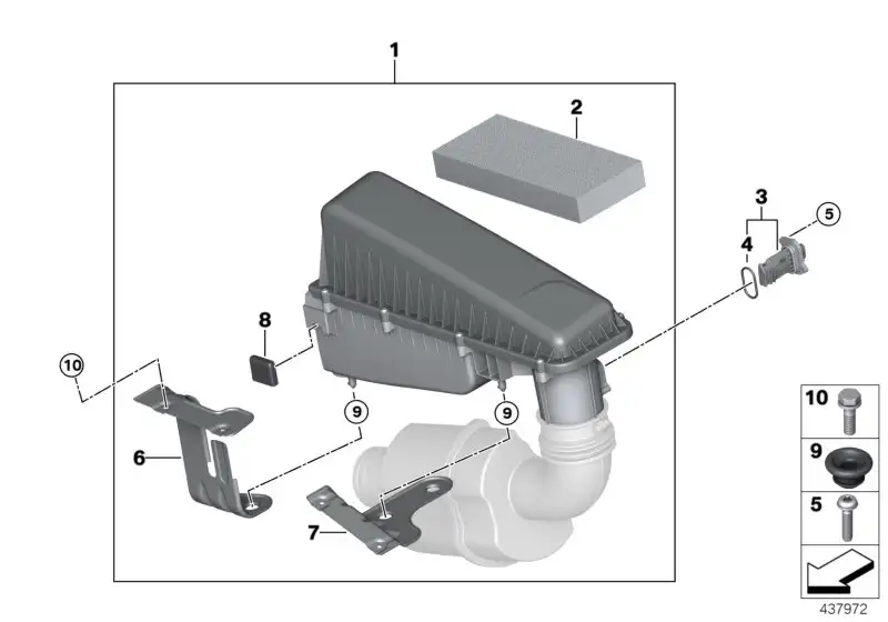 BMW Ansauggeräuschdämpfer F15 F16 13718603092