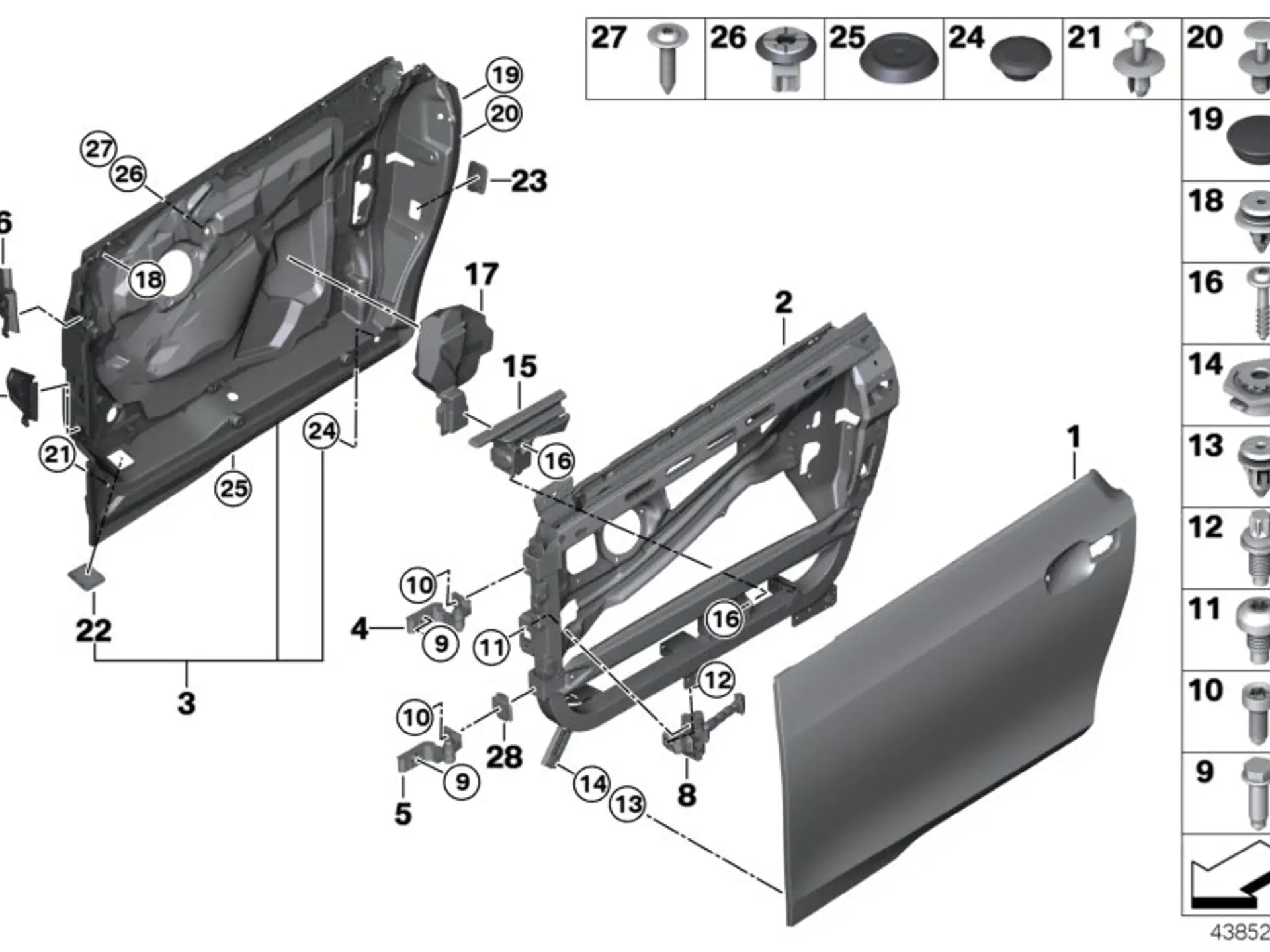 BMW Deckel Zarge mit Reflektor I01 51417322094