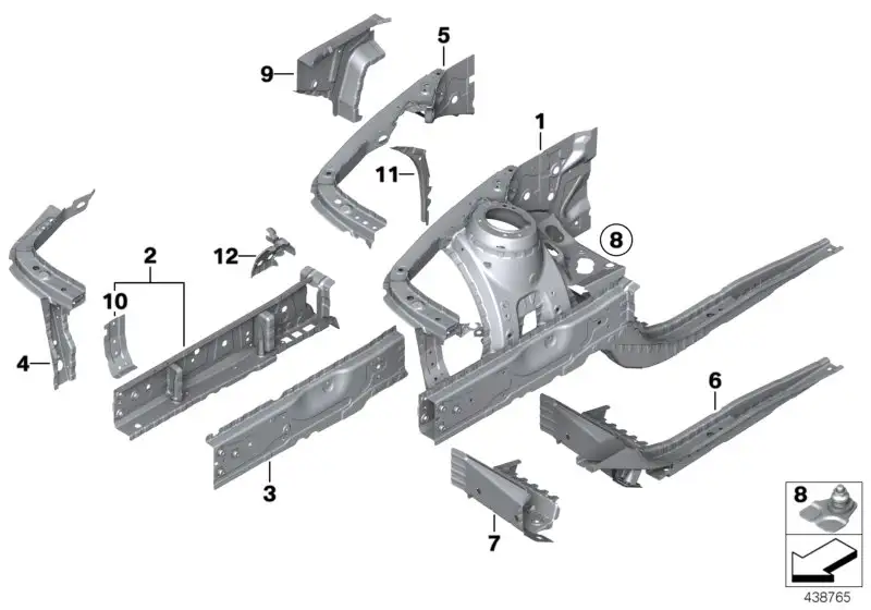 BMW Radhaus ohne Fgst.-Nummer vorn rechts 41007377916 - Bildposit
