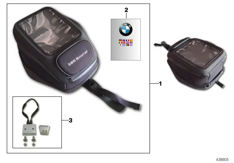 BMW Anbindung Tankrucksack K46 K47 77458545900