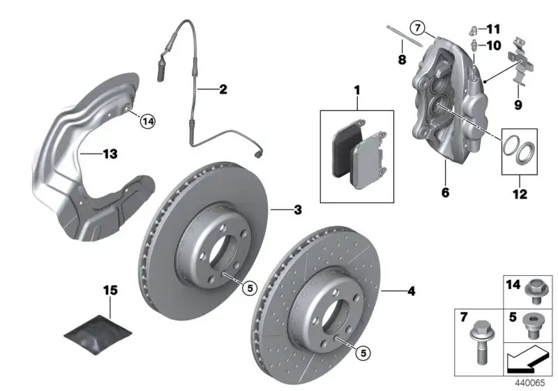 BMW Bremssattelgehäuse rechts F30 F31 F32 F33 F34 F36 34116875650