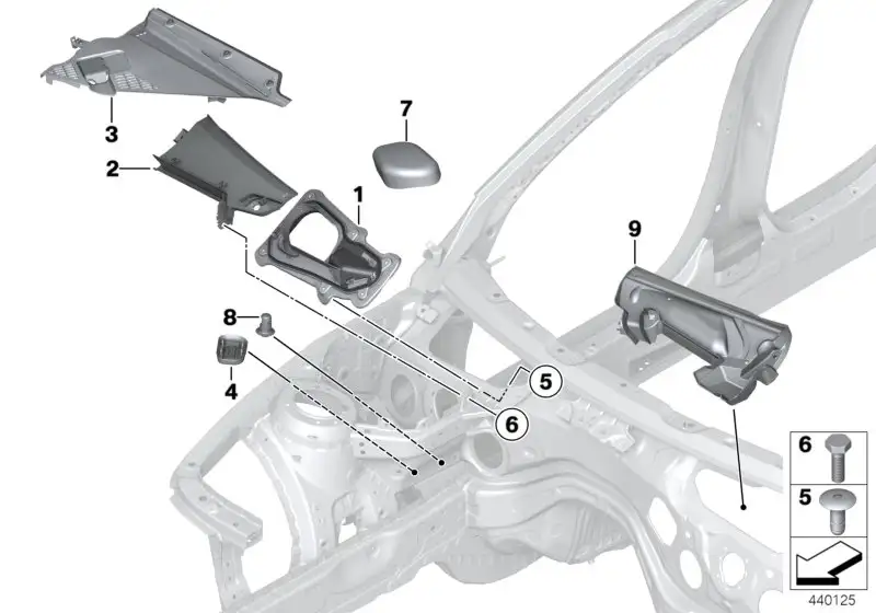 BMW Dichtrahmen Stirnwand F20 F21 F22 F23 F30 F31 F32 F33 F34 F36