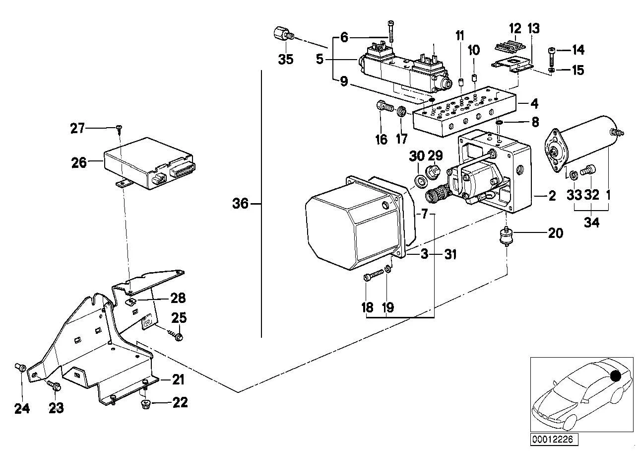 BMW ISA-Schraube A61 E30 E36 E52 F34 F82 K08 K09 K15 K30 R13 R21 R21A R22 R28 R58 R59 07129905121