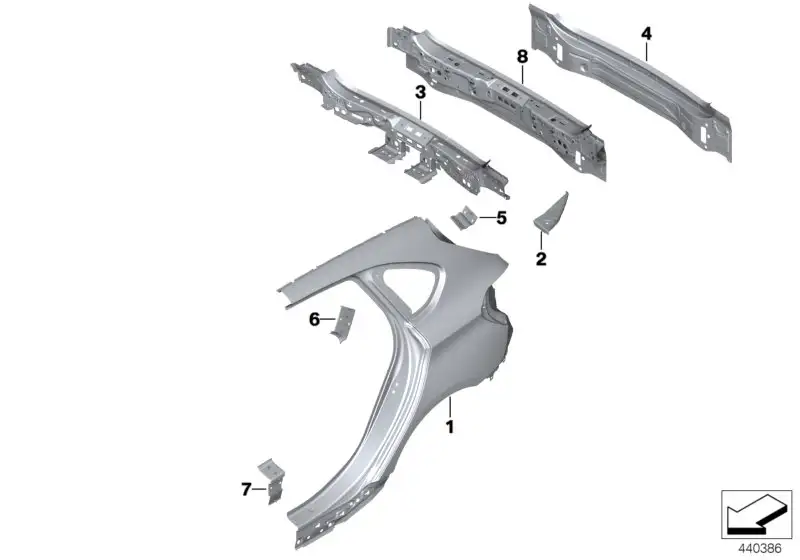 BMW Heckverkleidung innen F46 41007402480