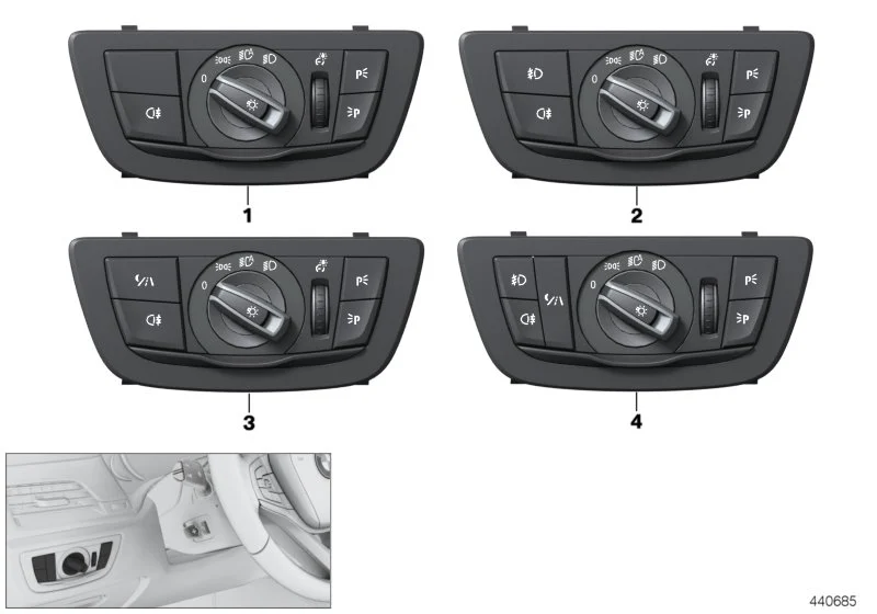 BMW Bedieneinheit Licht G30 G31 G32 61319472970