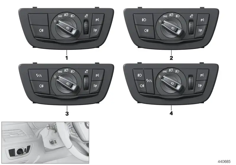 BMW Bedieneinheit Licht 61319472969