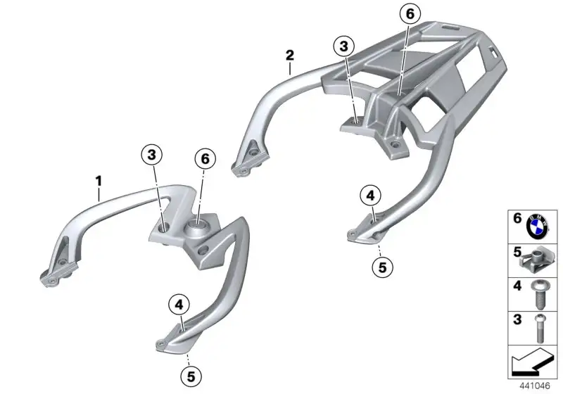 BMW Satz Gepäckbrücke K71 K73 71607693917