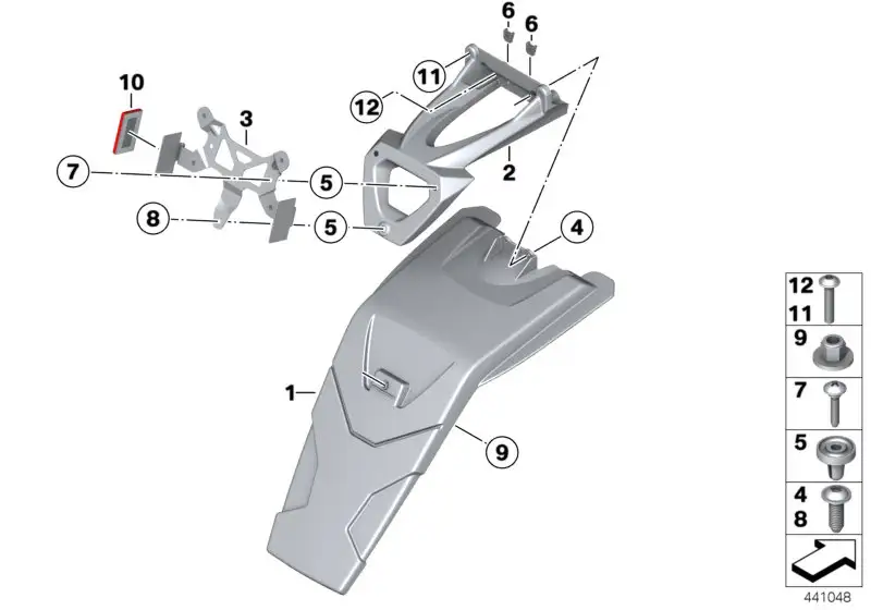 BMW Spritzschutz hinten K71 46627680740