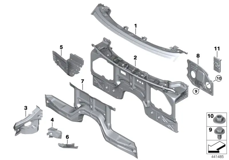 BMW Querträger Stirnwand E70 E71 E72 F15 F16 F85 F86 41117382230