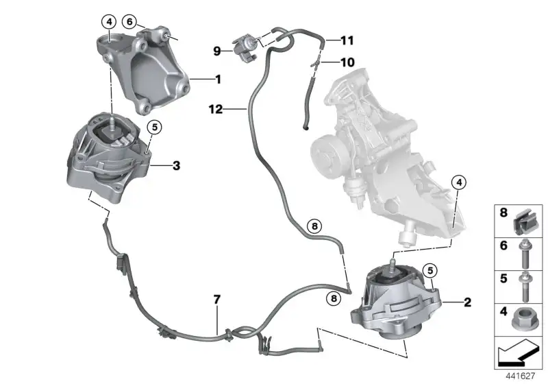 BMW Motorlager links F20 F21 F22 F23 F30 F31 F32 F36 22116859407