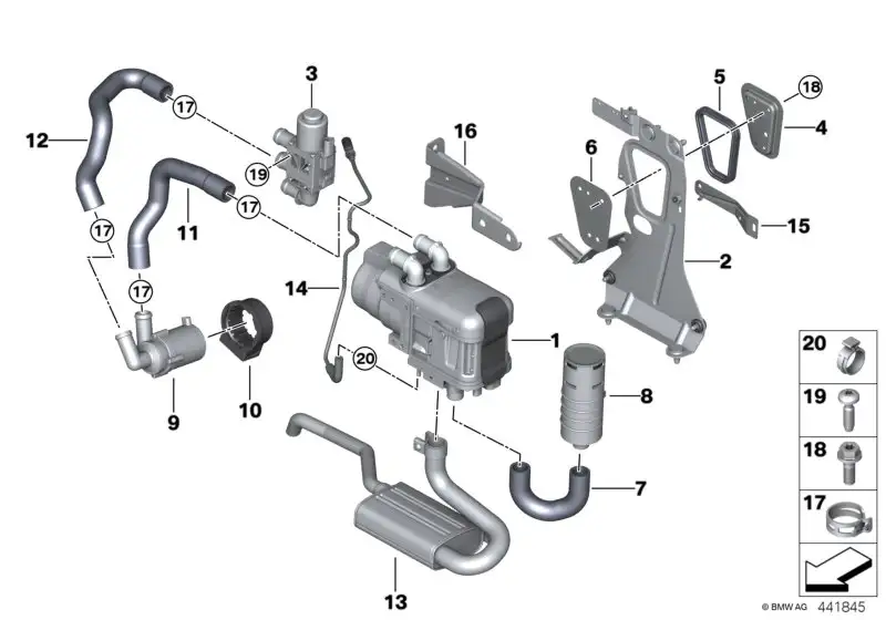 BMW Zusatzhalter G11 G12 G14 G15 G16 G30 G31 G32 64129353149