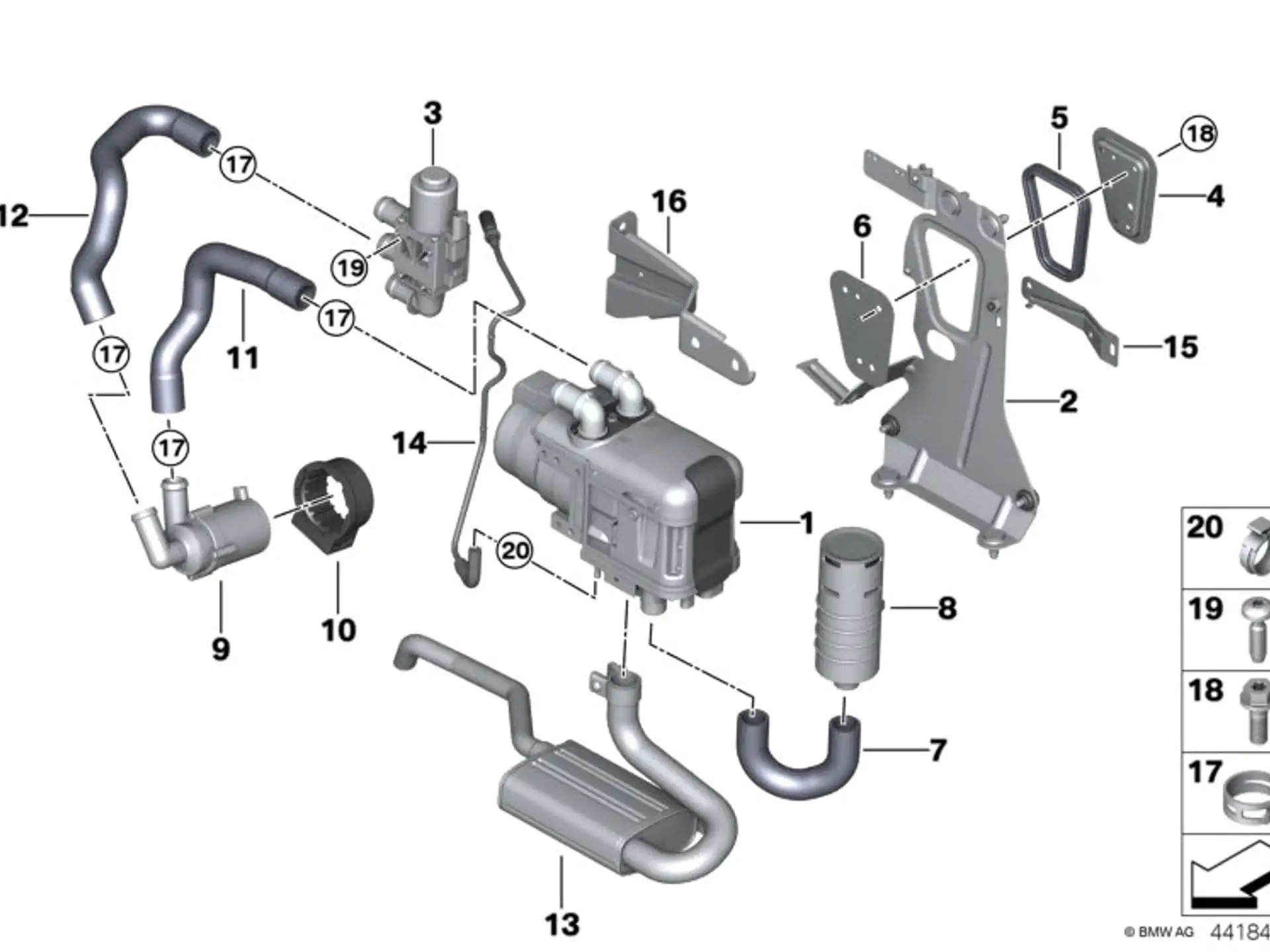 BMW Umwälzpumpe Standheizung G01 G02 G05 G06 G07 G11 G12 G14 G15 G16 G30 G31 G32 64129357983