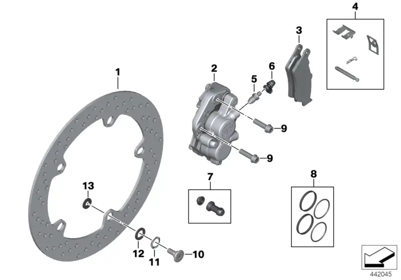 BMW Satz Anlaufscheibe gummiert rollenseitig K25H 34117682434
