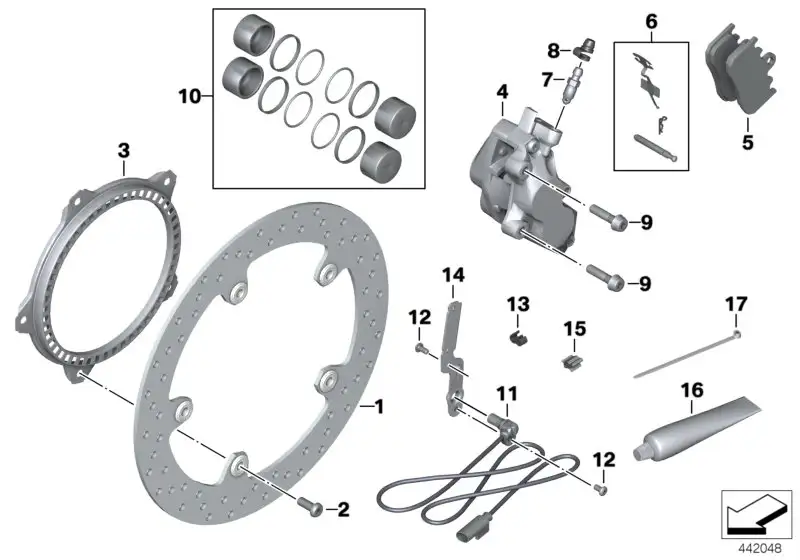 BMW Bremsscheibe abgesetzt vorne K25H K26 K28 K29 K71 34117713156