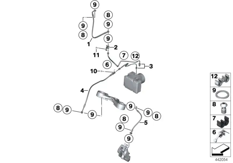 BMW Bremsschlauch Stahlflex K25 34327705650