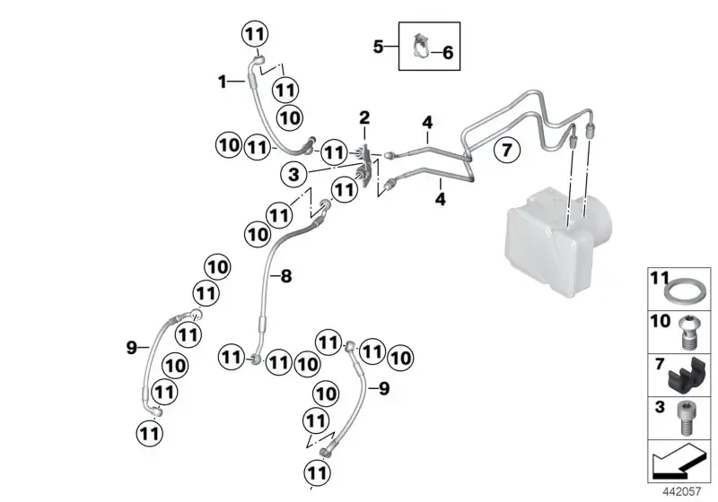 BMW Bremsschlauch Stahlflex K25 34327707907