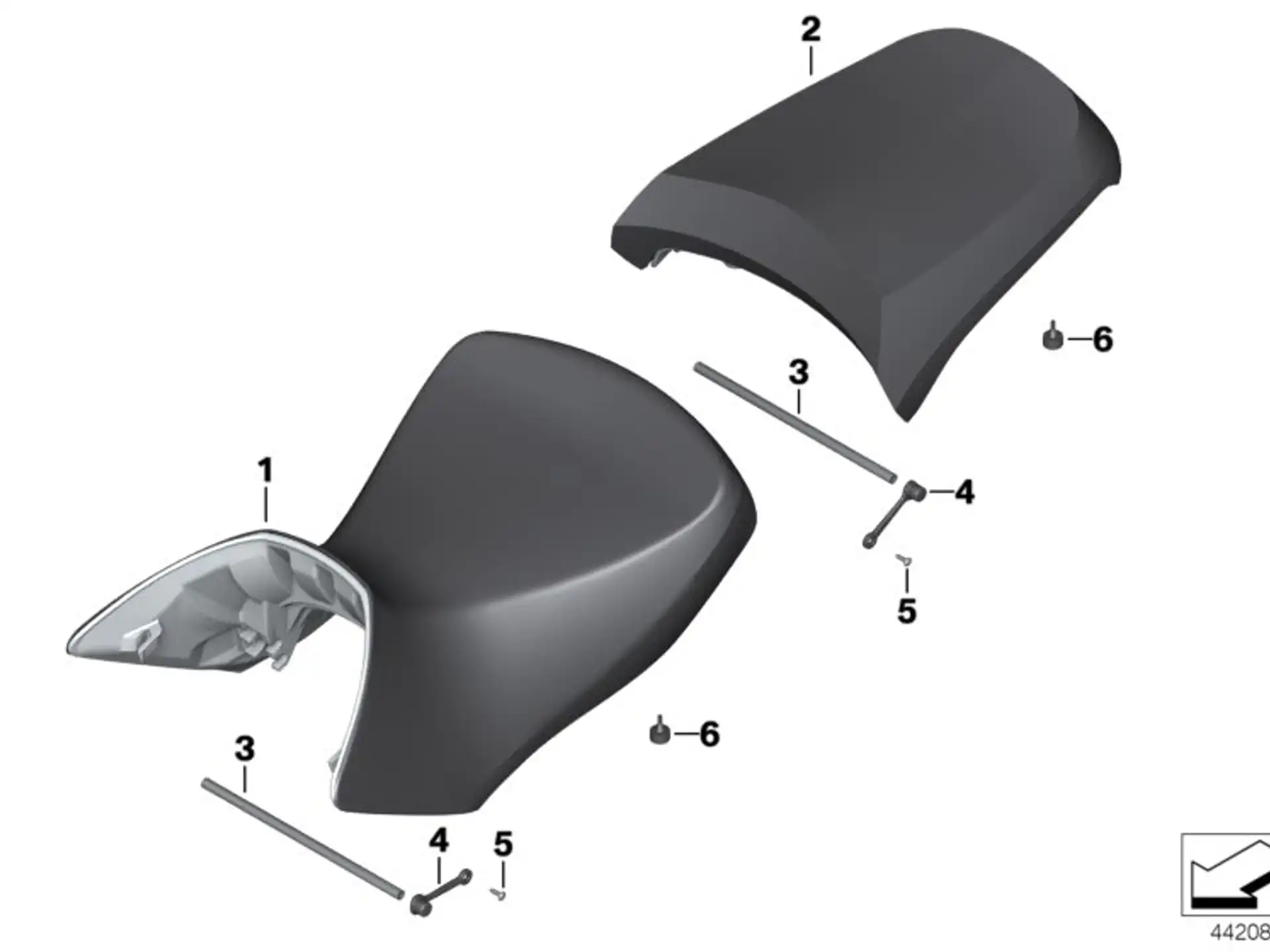 BMW Fahrersitz schwarz niedrig K25 52537693489