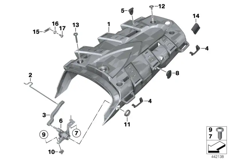 BMW Puffer links K25 46547698465 - Bildposition 04