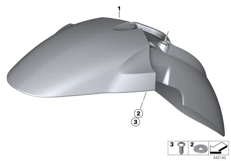 BMW Vorderradabdeckung unten K25 46617667681 - K25, K255 / Bildpo