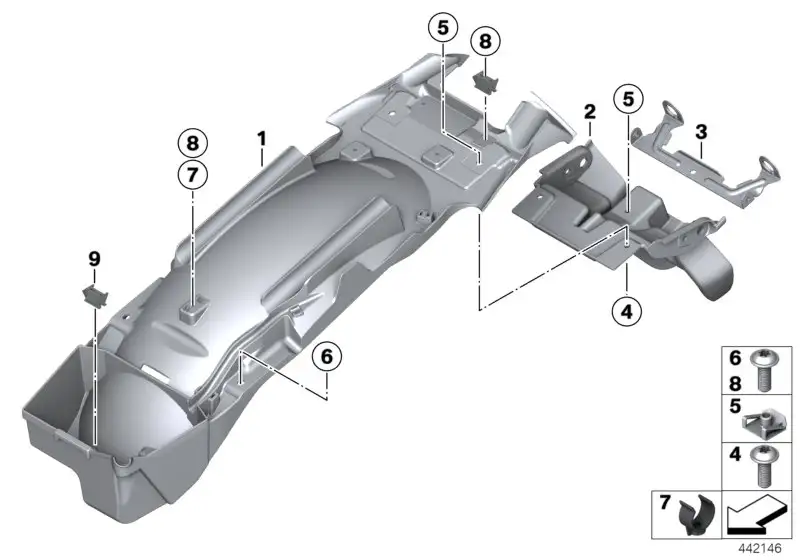 BMW Halter Heckleuchte K25 46627668781 - Bildposition 03
