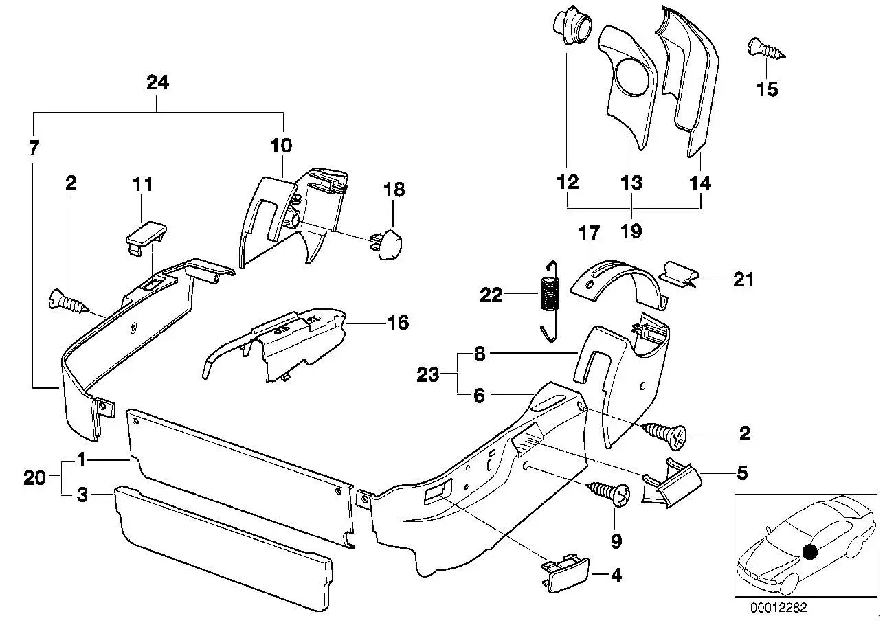 BMW Blende aussen links E31 52108162397 - Bildposition 06
