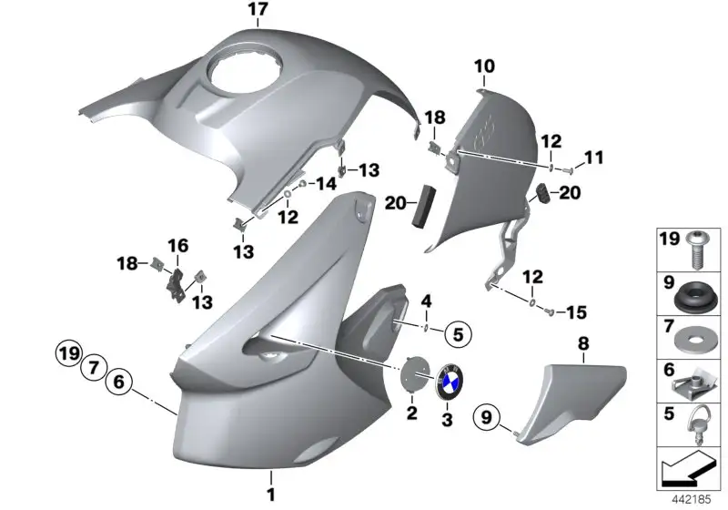 BMW C-Clip Mutter K25 46637676994 - Bildposition 18