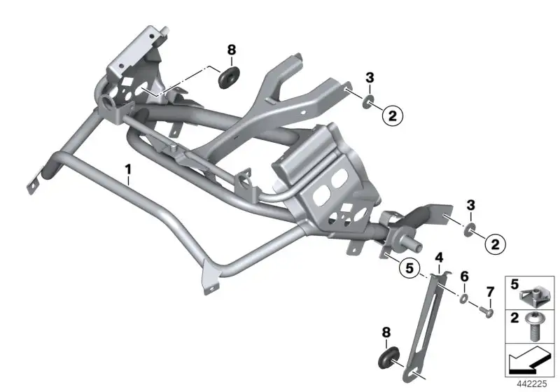 BMW Verkleidungshalter 46637683240 - Bildposition 01