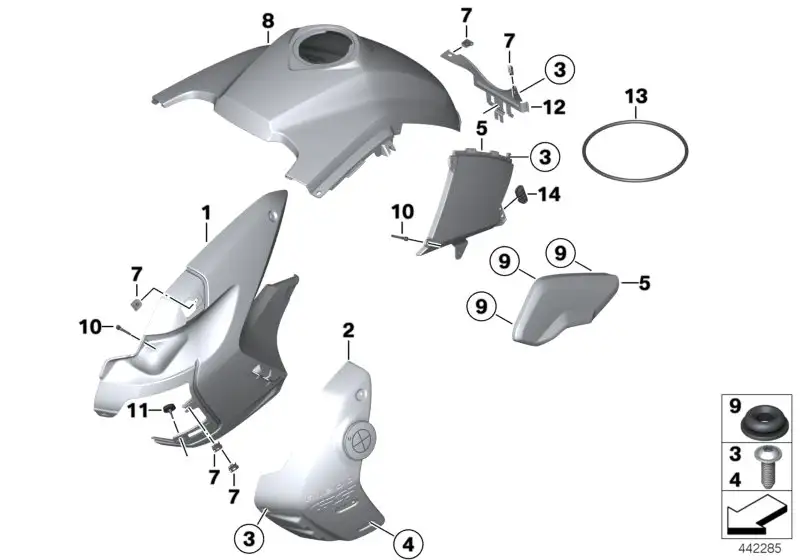 BMW Verkleidungshalter K25 46637706007