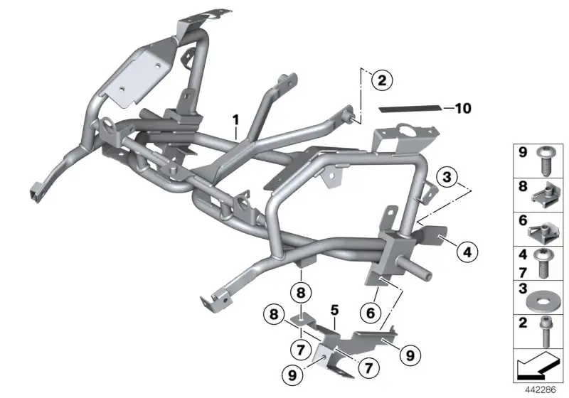 BMW Halter Tankverkleidung rechts K25 46637705998