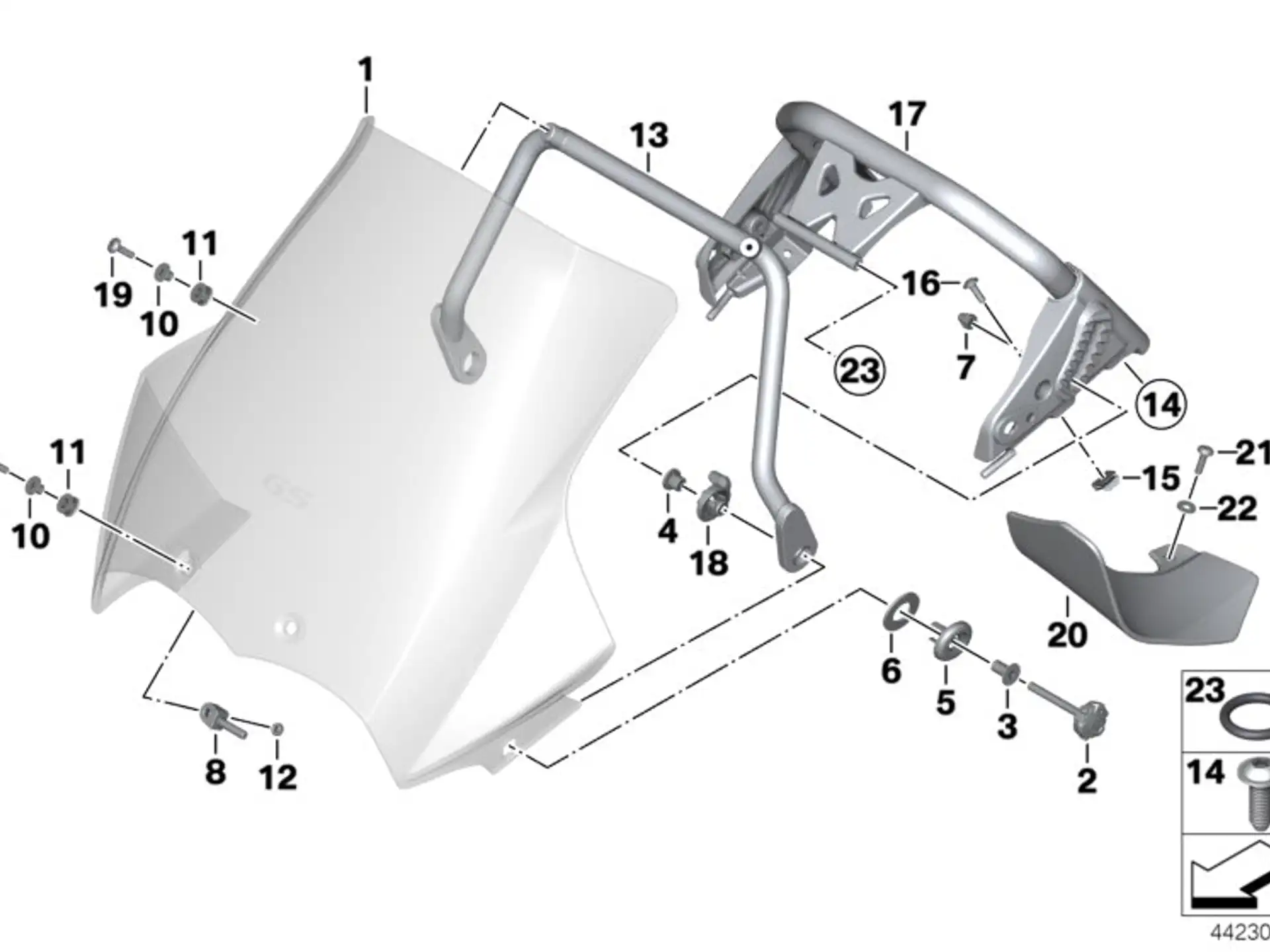 BMW Windschild 46637703196