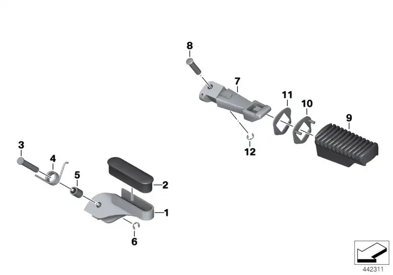 BMW Drehfeder K25 K70 K72 46717673821 - Bildposition 04