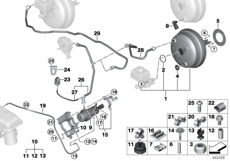 BMW Unterdruckpumpe F15 G01 F56E 34336860881