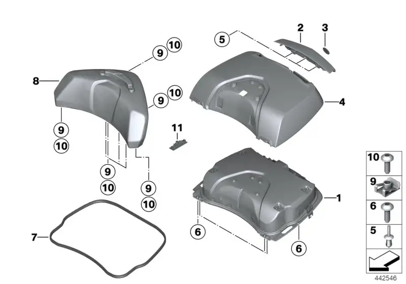 BMW Kunststoffscheibe 46548523905 - Bildposition --