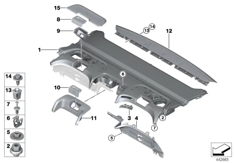 BMW Ablegeboden G11 51468062871