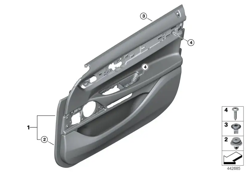 BMW Türverkleidung Leder vorn links G11 G12 51417448513