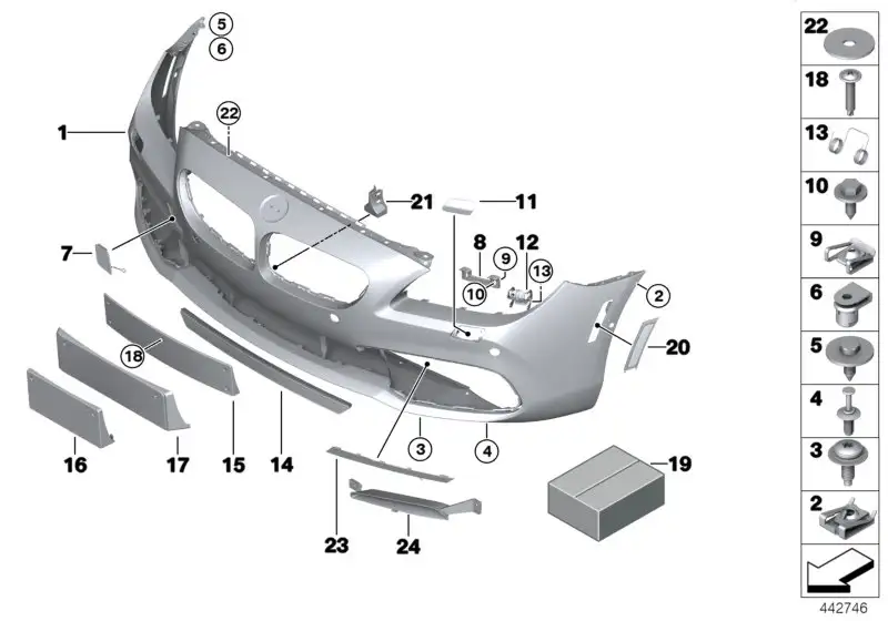 BMW Abdeckung links 51117419467 - Bildposition 23
