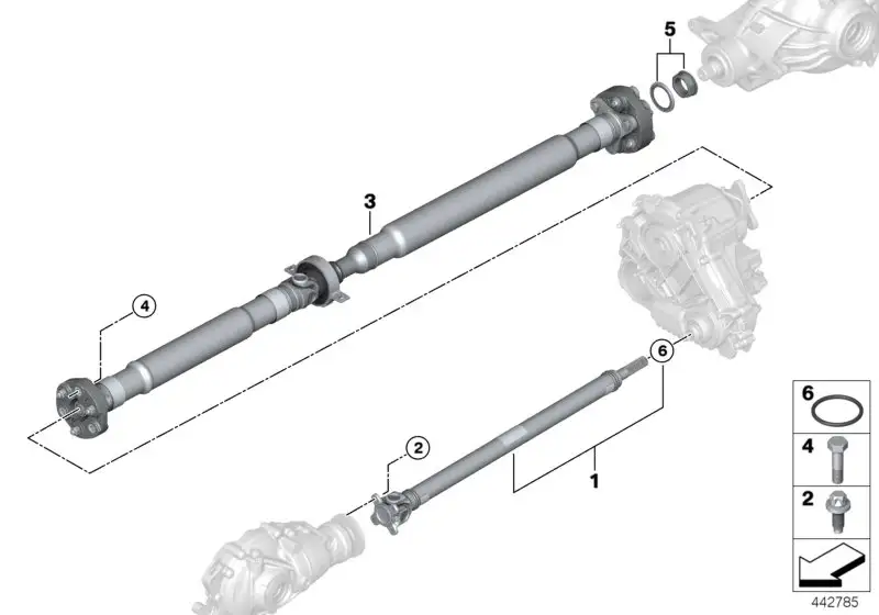 BMW Gelenkwelle hinten 26108687371 - Bildposition 03