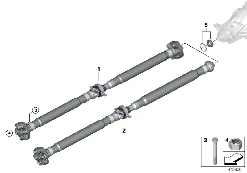 BMW Gelenkwelle 26109430908 - Bildposition 02