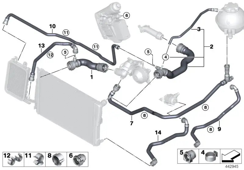 BMW Kühlmittelschlauch F25 F26 17128571608 - Bildposition 07
