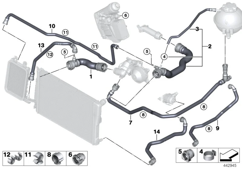 BMW Kühlmittelschlauch F25 F26 17128571605