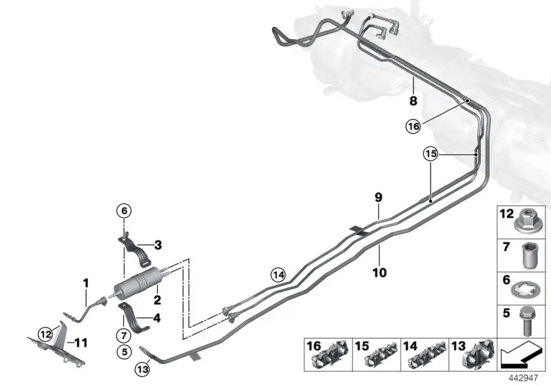BMW Spülluftleitung F20 F21 F22 F23 16127351133