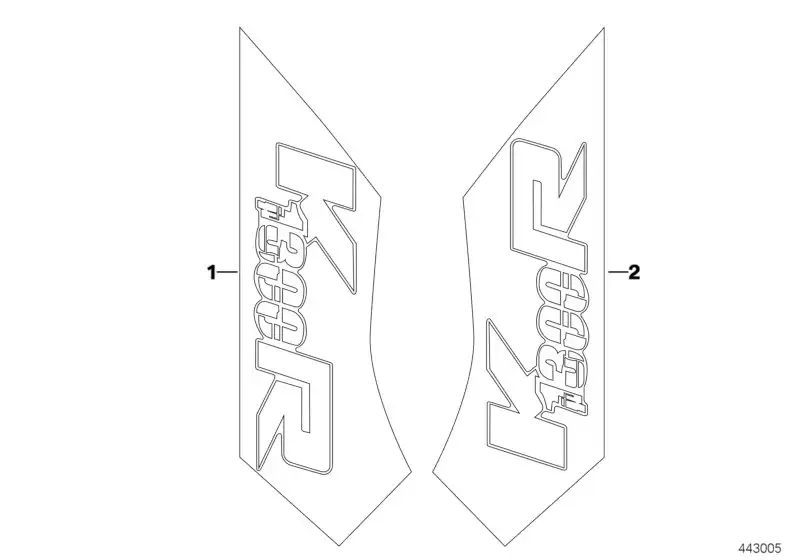 BMW Schriftzug rechts K43 51148535726