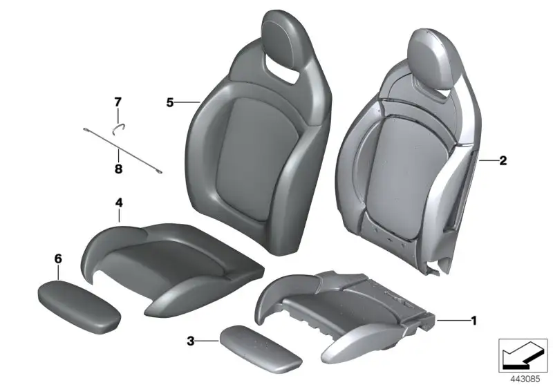 BMW Bezug Sitz Dinamica 52107939945