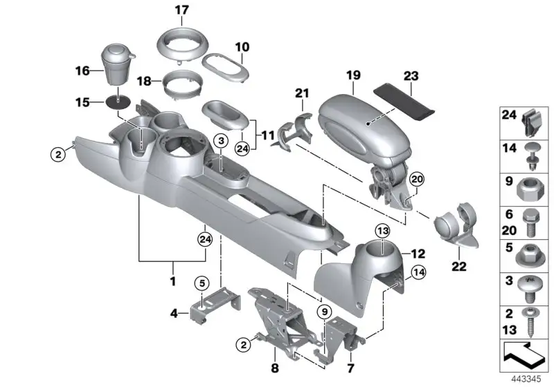 BMW Ascher F54 F55 F56 F56E F57 F60 51169262844 - Bildposition 16