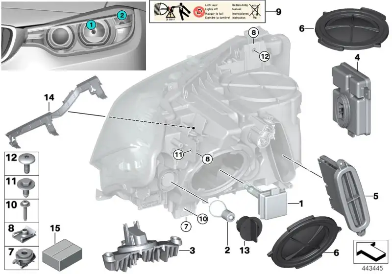 BMW Steuergerät Xenon-Licht E89 F01 F02 F10 F11 F15 F16 F25 F26 F