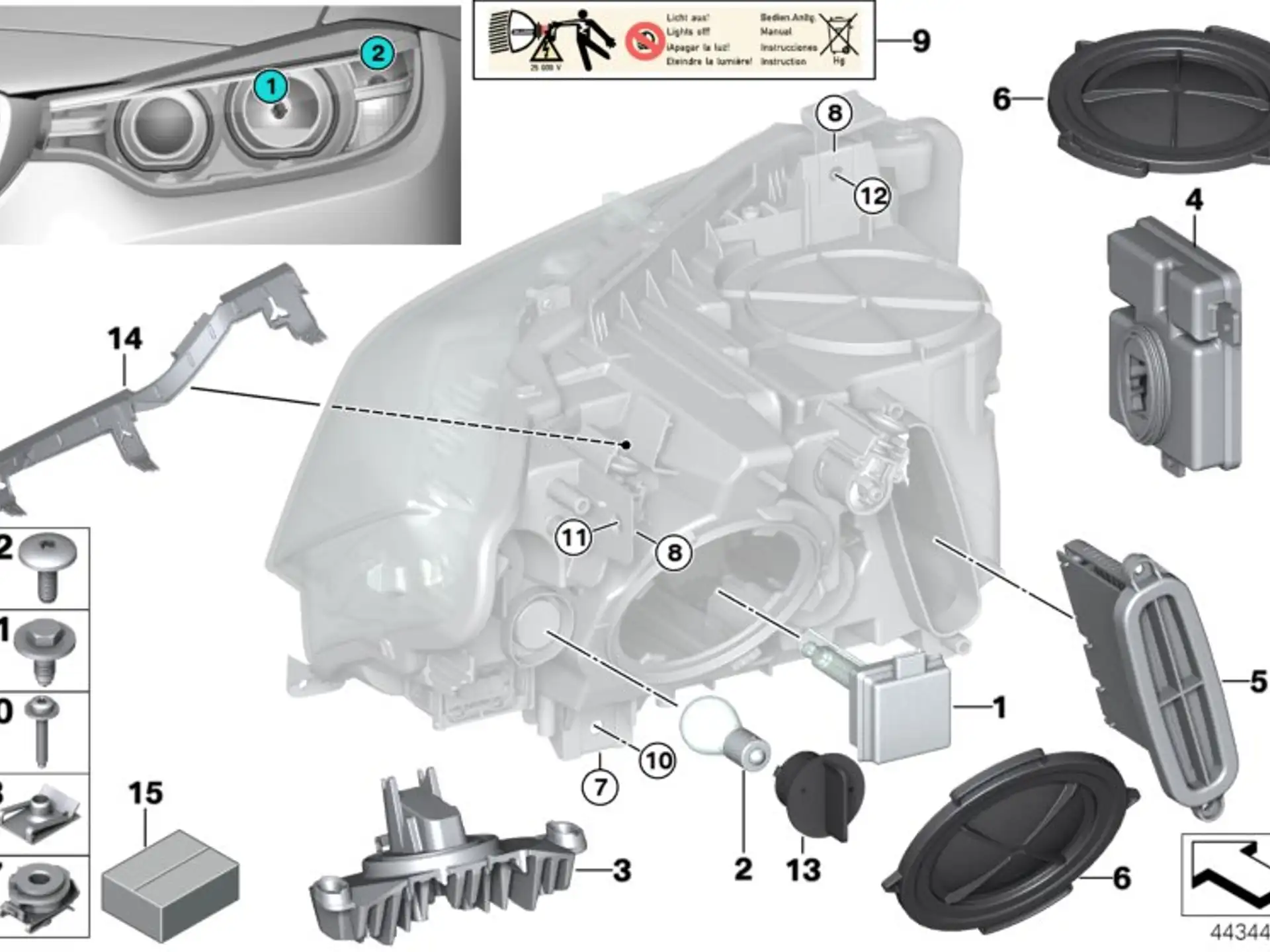BMW Satz LED Module Tagfahrlicht F31 F34 63117398766